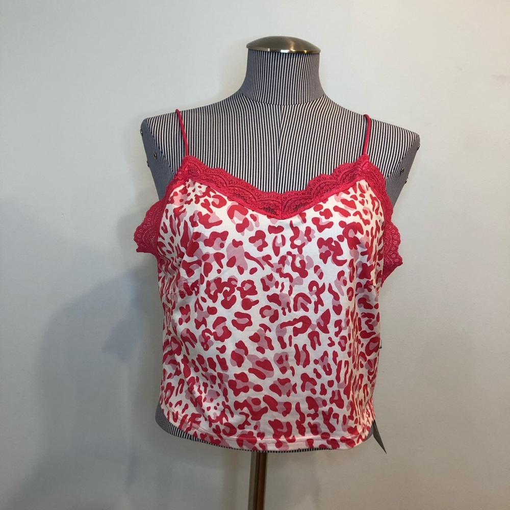Dash Outfitters Size XL Pink & White Camisole Style Tank